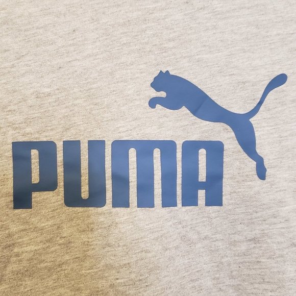 Puma Boy's Light Heather Grey Blue Short Sleeved T-Shirt - Size: M or 7/8 - NWOT - Picture 7 of 8